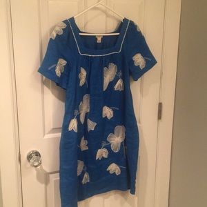Blue floral J. Crew dress
